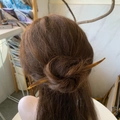 Épingle à cheveux minimaliste en résine écaille de tortue brun foncé pour femme - Americano