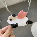 Süße Pandabär Haarklammer mit rosa Flügeln aus glänzendem Acetat für Damen und Mädchen - Rosa Flügel Kleiner Panda