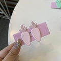 Fermagli per capelli a forma di carota rosa in acetato per donna, set da due pezzi - Clip a Becco d'Anatra Carota / Rosa Chiaro