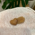 Fermaglio per capelli a cuore in acetato color gelatina con scritta dorata France - Caffè Chiaro Clip Cuore