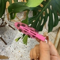 Pince à cheveux rose imprimé léopard cœur au design jelly doux pour femmes - Léopard Rose Boisé Gelée