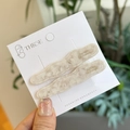 Par de pinzas para el cabello onduladas de acetato crema con textura floral - Textura de Mármol Blanco