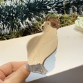 Cute cartoon ram hair claw clip in cream white with brown curled horns and black accents - Antelope (White)