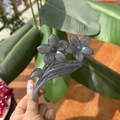 Elegante molletta per capelli a fiori grigio gelatina per acconciature a coda alta - Grigio Gelatina