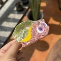 Rosa und grüner Haarklammer-Clip in Schneckenform aus strukturiertem Acetat für Damen - Pink Grün Schnecke Mit Großen Augen