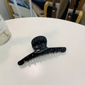 Elegante pinza para el cabello de acetato negro con pedrería de colores y diseño sencillo - Aprox. 9,5 cm / Negro Diamante de Color Pinza de Percha de Cabeza Redonda
