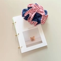 Coletero con diseño de cuadros vichy y azul marino de estilo preppy coreano para mujer - Cuadros Rojos Denim Azul Bloque de Color