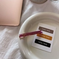 Elegante pinza para el pelo de acetato rosa transparente con base de metal dorado - Pasador Etiqueta Dorada / Rojo Rosa Transparente