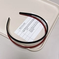 Glossy candy-colored non-slip headbands in black and burgundy with inner teeth - Red and Black