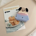 Pinza per capelli in acetato con simpatico cane cartoon e design dessert macaron - Blu (Torta di Cane Gelatina di Mirtilli)