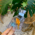 Creative clear acrylic hair claw clip featuring goldfish and starfish inside water bag design - Transparent Bag Starfish Style