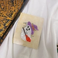 Halloween Haarklammer Geist mit lila Hexenhut und Besen für festliche Frisuren - Süßer Geist Roter Besen Klammer