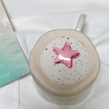 Pinza para el pelo de estrella de mar rosa brillante con tema marino en fondo blanco - Estrella de Mar con Borde Rosa Brillante