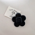 Elegante molletta per capelli a fiore nero con incisione wer wer e design fatto a mano - Fiore Nero - Medio