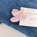 Rosafarbene Blumen-Haarklammer aus Acetat mit Perlglanz-Effekt und Tropfen-Kristall - Lotusrosa Strass Bougainvillea Klammer (6cm)