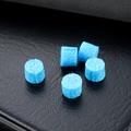 Set mit fünf blauen zylindrischen Duftdiffusor-Schwämmen für Anhänger-Halsketten - Blau