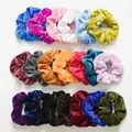 20-pack assorted colorful velvet scrunchies for hair, soft elastic hair ties set - Multicolor Set