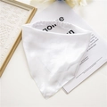 Elegant white satin triangle headscarf with high elasticity band for hair styling - Satin Pure White Headscarf