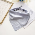 Elastic light blue satin hair scrunchie with a sleek silky ribbon finish for women - Satin Gray Headscarf