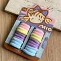 Colorful high-elastic towel hair ties set for kids in pink yellow purple and blue - Dreamy Rainbow (20 Count)