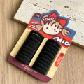 Schwarze elastische Haargummis für Kinder auf einer niedlichen Karte für Pferdeschwänze - Schwarz (20 Stück)