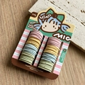 Bunte Haargummis Set für Kinder in Rosa, Gelb, Blau und Grün, hohe Elastizität - Süßer Macaron (56 Stück)
