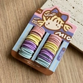 Haargummis-Set für Kinder in Pink Gelb Violett und Blau mit hoher Elastizität - Traumhafter Regenbogen (56 Stück)