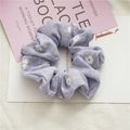 Elastico per capelli lilla con stampa a margherite e motivo floreale elegante - Motivo Margherita