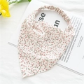 Fascia elastica a fiori bianco crema con motivi rosa per accessori capelli da donna - Piccolo Motivo Floreale Bianco