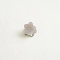Detail view of the elegant lavender floral acetate hair claw clip with a polished finish - Grey Flower