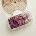 90 élastiques à cheveux colorés rose et violet de haute élasticité avec boîte - 90 Pièces / Violet