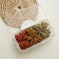 Lot de 90 élastiques à cheveux haute élasticité tons terre avec boîte de rangement - 90 Pièces / Orange