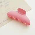 Glossy candy pink hair claw clip for thick hair, sweet style resin hair accessory - Pink