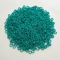 Set sfuso di mini elastici per capelli color verde teal con finitura opaca - Blu Lago