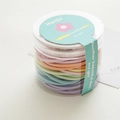 Morandi-farbene elastische Haargummis im Set für tägliche Frisuren und Pferdeschwänze - Basis Macaron-Farben