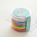 Elastici per capelli senza cuciture colorati ad alta elasticità in barattolo trasparente - Serie di Colori Scuri di Base