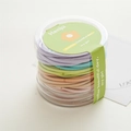 Set di elastici per capelli ad alta elasticità color macaron in scatola cilindrica - Serie di Colori Chiari di Base