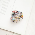 Detail of colorful marble pattern acetate hair claw clip with smooth polished finish - Colorful Marble / 5.5cm / Colorful