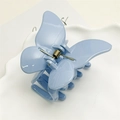 Pince à cheveux papillon bleu clair élégante pour cheveux fins, vue de variante - Papillon Bleu Vif