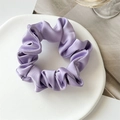 Elastic lavender satin scrunchie with smooth silk texture for ponytail hairstyles - Light Purple