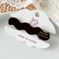 Elegante pinza para el pelo ondulada de acetato marrón oscuro con acabado brillante - Negro Puro Ondulado