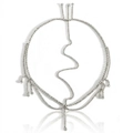Elegant silver rhinestone forehead chain with cascading tassels for a bridal bohemian style - Sparkling Diamond Fringe / Silver