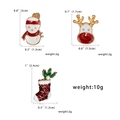 Set de broches de Noël avec bonhomme de neige, élan et chaussette en émail coloré - Bonhomme de Neige/Renne/Chaussette (BC18Y0928-2)