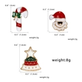 Lot de broches de Noël en émail avec sucre d'orge, Père Noël et sapin avec dimensions - Sucre d'Orge/Père Noël/Sapin (BC18Y0928-3)