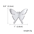 Spilla a farfalla aereo in argento minimalista, altezza 2,2 cm e larghezza 2,8 cm - Stile Farfalla (BC18Y0864)