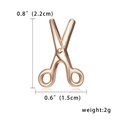 Spilla a forbice in lega oro rosa, dimensioni 2,2cm x 1,5cm, peso 2g, elegante - Stile Forbici (BC18Y0866)