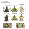 Detaillierte Größenangaben für Weihnachtsbaum Serviettenringe aus Legierung mit Emaille - Weihnachtsbaumsstil (CS-J781)