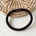 Élastique à cheveux tressé marron foncé haute élasticité avec connecteur mat sans couture - Café Marbre