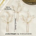 Set di tre forcine per capelli da sposa dorate con perle bianche fatte a mano - Oro
