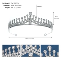 Diadème de mariage en alliage argenté avec des strass ronds et en goutte - Style de Serre-tête en Strass Goutte d'eau (TS-J2387)